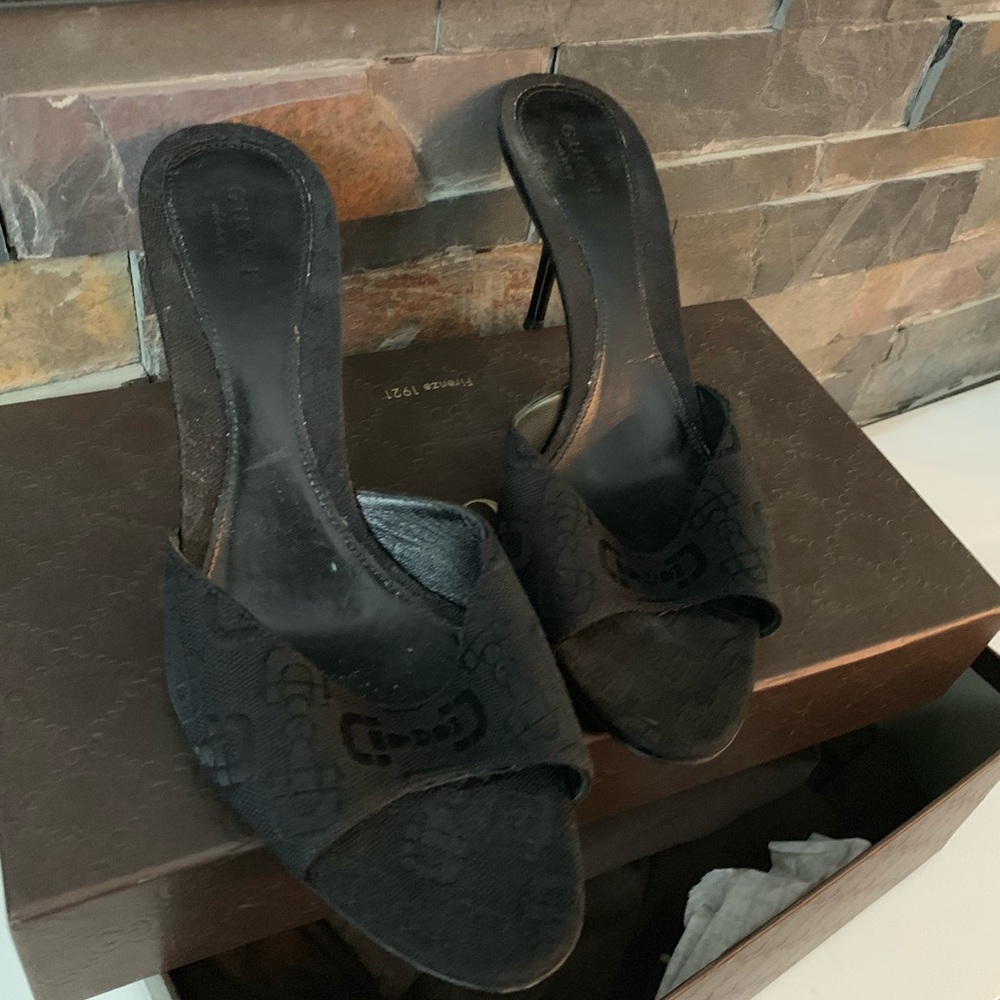 Black Gucci Mules